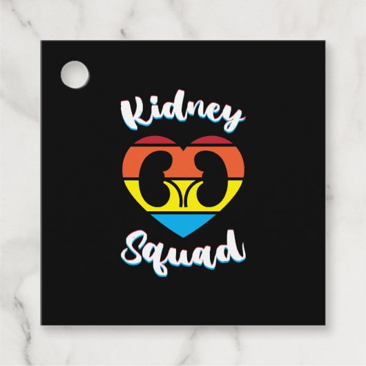 Retro Nefrologie Team Dialyse Verpleegkundige Nier Bedankjes Labels (Voorkant)