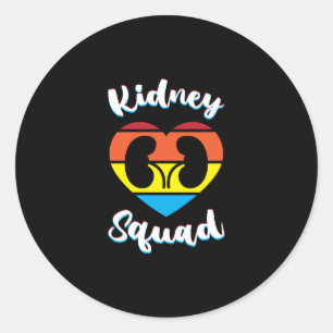 Retro Nefrologie Team Dialyse Verpleegkundige Nier Ronde Sticker