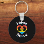 Retro Nefrologie Team Dialyse Verpleegkundige Nier Sleutelhanger (Voorkant)