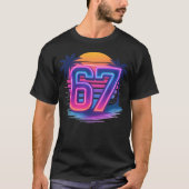 Retro Neon 67 esthetisch T-shirt (Voorkant)