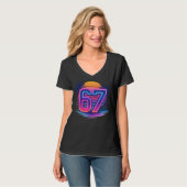 Retro Neon 67 esthetisch T-shirt (Voorkant volledig)