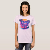 Retro Neon 67 esthetisch T-shirt (Voorkant volledig)