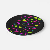 Retro Neon 80's Borden op papier van Aangepast 7-i Papieren Bordje (Gekanteld)