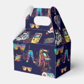 Retro  Neon 80's Pattern Bedankdoosjes (Voorkant Zijde)