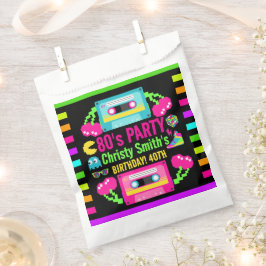 Retro Neon 80s verjaardagsfeestje Bedankzakje