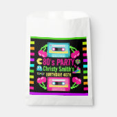 Retro Neon 80s verjaardagsfeestje Bedankzakje (Voorkant)