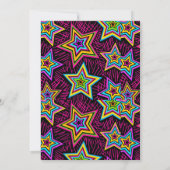 Retro Neon 80s Verjaardagsuitnodiging Kaart (Achterkant)