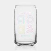 Retro Neon Afstudeerdag Afstuderen Blikvorm Glas (Achterkant)