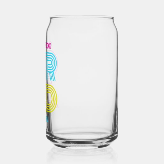 Retro Neon Afstudeerder Afstuderen Blikvorm Glas (Links)