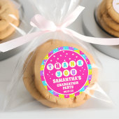 Retro Neon Afstudeerfeest Bedankt Ronde Sticker