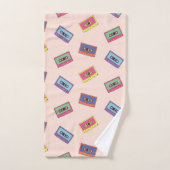 Retro Neon Audio Cassettebandje Patroon Bad Handdoek (Handdoek)
