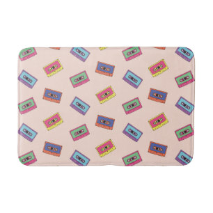 Retro Neon Audio Cassettebandje Patroon Badmat