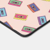 Retro Neon Audio Cassettebandje Patroon Bureaumat (Hoek)