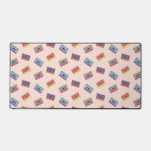 Retro Neon Audio Cassettebandje Patroon Bureaumat (Voorkant)