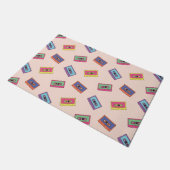 Retro Neon Audio Cassettebandje Patroon Deurmat (Schuin)