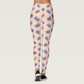 Retro Neon Audio Cassettebandje Patroon Leggings (Achterkant)