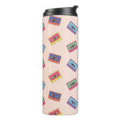 Retro Neon Audio Cassettebandje Patroon Thermosbeker (Gedraaid links)