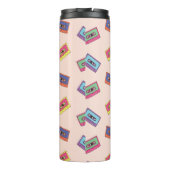 Retro Neon Audio Cassettebandje Patroon Thermosbeker (Achterkant)