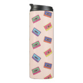 Retro Neon Audio Cassettebandje Patroon Thermosbeker (Geroteerd rechts)