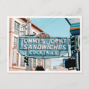 Retro Neon Bord San Francisco Geary Blvd Briefkaart