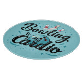 Retro Neon "Bowlen Is Mijn Cardio" Grappig Bowlen Snijplank (Hoek)