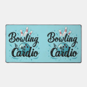 Retro Neon "Bowling is mijn cardio" Grappig Bowlen Bureaumat (Voorkant)