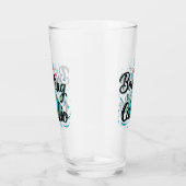 Retro Neon "Bowling is mijn cardio" Grappig Bowlen Glas (Rechts)