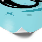 Retro Neon "Bowling is mijn cardio" Grappig Bowlen Perfect Poster (Hoek)