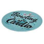 Retro Neon "Bowling is mijn cardio" Grappig Bowlen Snijplank (Hoek)