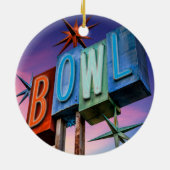 Retro Neon BOWLing-teken ornament (Achterkant)