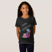 Retro Neon Bubble Text Happy Birthday T-shirt (Voorkant volledig)