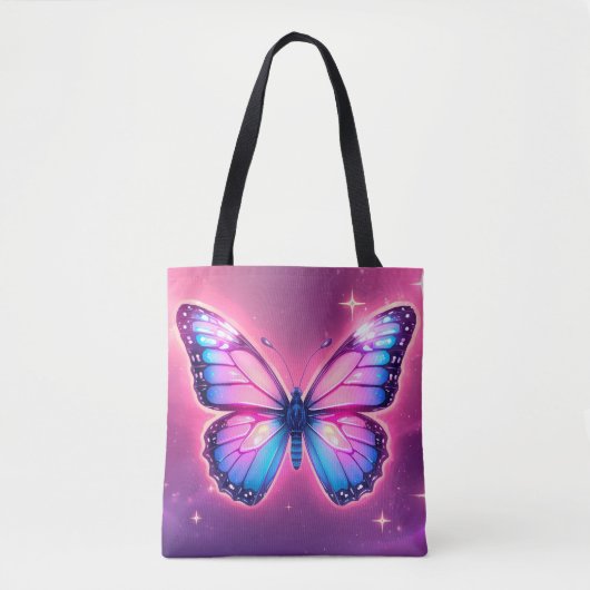 Retro Neon Butterfly Tas (Voorkant)