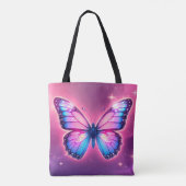 Retro Neon Butterfly Tas (Achterkant)