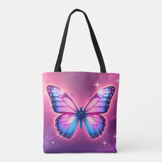 Retro Neon Butterfly Tas (Achterkant)