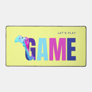 Retro Neon Cyberpunk Vaporwave Gamer Gele Bureaubl Bureaumat