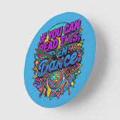 Retro Neon Disco Bal Dansfeest Grafisch Ontwerp Ronde Klok (Hoek)
