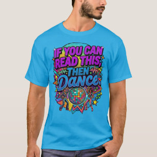 Retro Neon Disco Bal Dansfeest Grafisch Ontwerp T-shirt