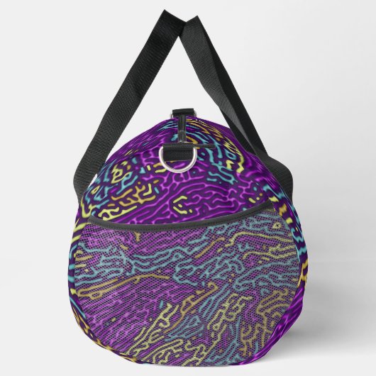 Retro Neon doolhof patroon – Arcade esthetisch Plunjezak (Rechts)