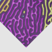 Retro Neon doolhof patroon – Arcade esthetisch Tissuepapier (Detail)