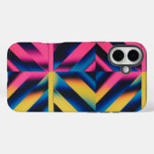 Retro Neon Driehoeken – Bold 80s Geometrisch Case-Mate iPhone Case (Achterkant (horizontaal))