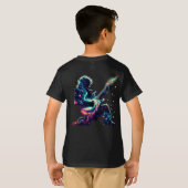 Retro Neon Drummer T-shirt (Achterkant volledig)