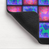 Retro neon eenhoorn controleert patroon muismat (Hoek)