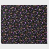Retro Neon Geometric Patroon 5 Cadeaupapier (Vlak)