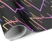 Retro Neon Geometric Patroon 5 Cadeaupapier (Rol Hoek)