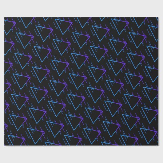 Retro Neon Geometric Pattern 2 Cadeaupapier (Vlak)