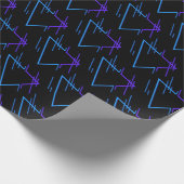 Retro Neon Geometric Pattern 2 Cadeaupapier (Hoek)