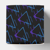 Retro Neon Geometric Pattern 2 Cube Bedankdoosjes (Bovenkant)