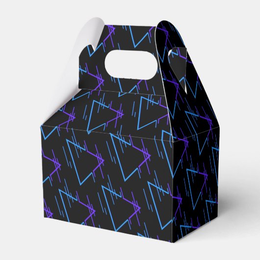 Retro Neon Geometric Pattern 2 Gable Bedankdoosjes (Achterkant)
