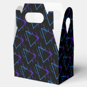 Retro Neon Geometric Pattern 2 Gable Bedankdoosjes (Geopend)