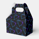 Retro Neon Geometric Pattern 2 Gable Bedankdoosjes (Voorkant Zijde)